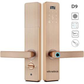 UL-D9 Khóa cửa Vân tay thông minh, khóa điện tử 4 trong 1, Thân khóa chất liệu thép không gỉ 304