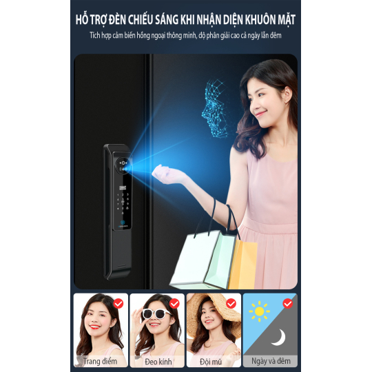 KHÓA TỰ ĐỘNG THÔNG MINH NHẬN DIỆN KHUÔN MẶT NGÔN NGỮ TIẾNG VIỆT ULTRALOCK-K28