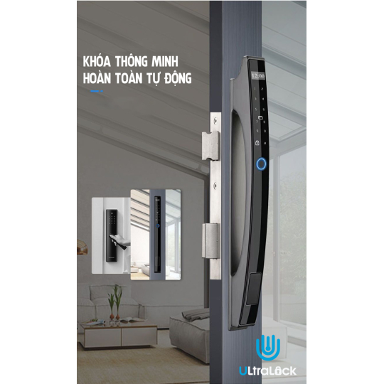 Tuya wifi Khóa vân tay hoàn toàn tự động dành cho cửa nhôm xingfa Ultralock F3