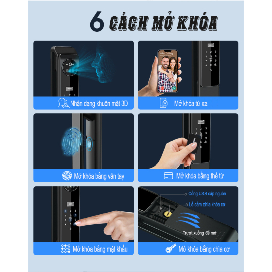 KHÓA TỰ ĐỘNG THÔNG MINH NHẬN DIỆN KHUÔN MẶT NGÔN NGỮ TIẾNG VIỆT ULTRALOCK-K28