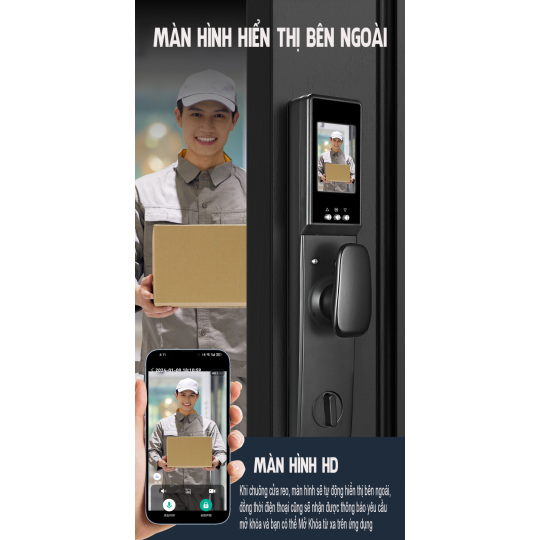 KHÓA TỰ ĐỘNG THÔNG MINH NHẬN DIỆN KHUÔN MẶT NGÔN NGỮ TIẾNG VIỆT ULTRALOCK-K28