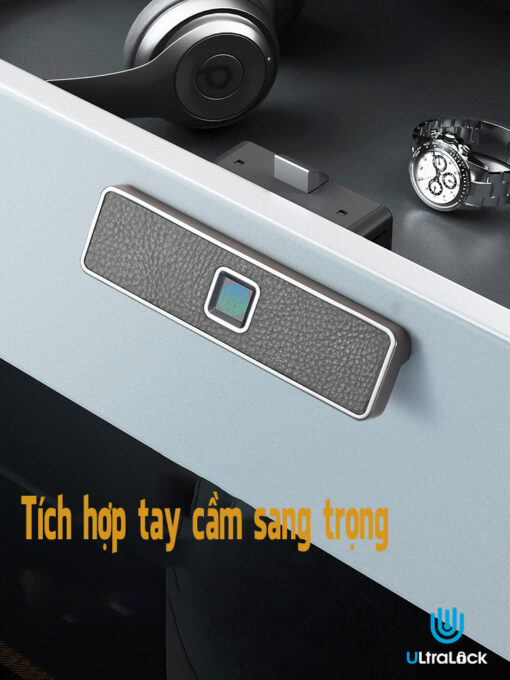 Khóa tủ thông minh cao cấp tích hợp tay cầm