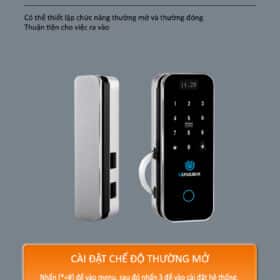 Khóa Vân Tay Dành Cho Cửa Kính Cường Lực Ul F10