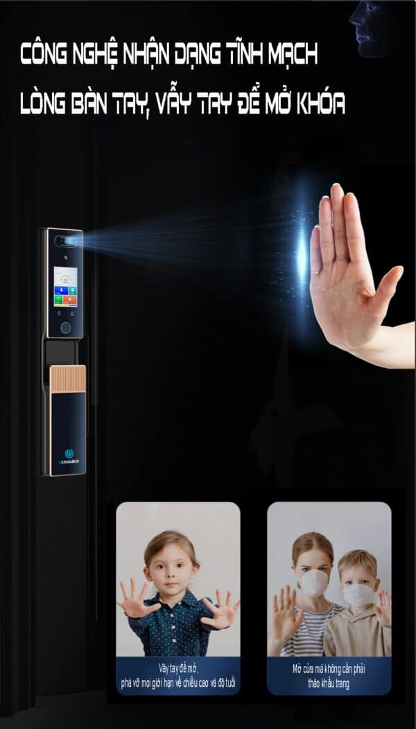 Ul 3dk9 Khóa Vân Tay Tự động Nhận Dạng Khuôn Mặt 3d, ứng Dụng Mở Khóa Từ Xa