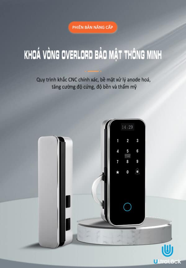 Khóa Vân Tay Dành Cho Cửa Kính Cường Lực Ul F10